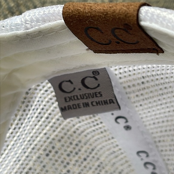 C.C PonyCaps Women's Cotton Candy/White Criss-Cross Cap Hat Adjustable - Picture 9 of 12